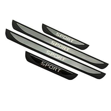 Imagem de GZBFTDH Acessórios de carro Protetor de peitoril da porta, para Nissan Sentra Qashqai Navara Rogue Kick Painéis Placa de proteção de soleira, protetor de entrada de porta de peças automotivas (Navara 2014-2021)