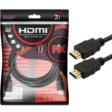 Imagem de Cabo Hdmi Gold 2 Metros 4k Ultrahd Pix 018 2222