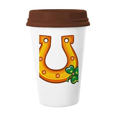 Imagem de Caneca de cerâmica Clover U Tipo Iron Ireland St. Patrick's Day Caneca de café bebendo vidro cerâmica copo