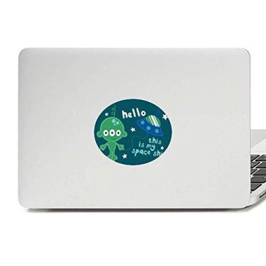 Imagem de Adesivo de vinil com emblema Hello Alien do Universo e Alienígena para laptop