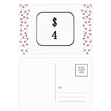 Imagem de Símbolo de teclado 4 cartões postais de Natal para celebração de flores