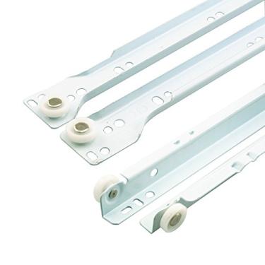 Imagem de Prime-Line MP7212 Kit de gaveta deslizante, 49 cm, trilhos de aço, revestimento branco em pó (1 conjunto)