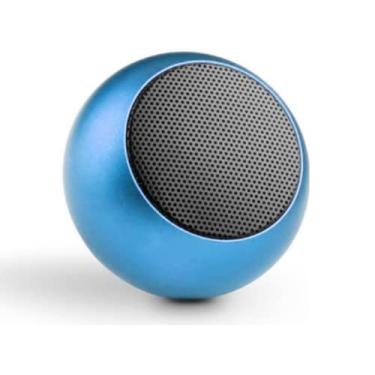 Imagem de Mini Caixa de Som Bluetooth Metal Amplificada Mini Speaker 3w (Azul)