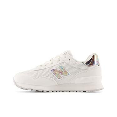 Imagem de New Balance Tênis infantil 515 V1 com cadarço, Reflexo/Cinza Matter/Branco, 5.5 Wide Big Kid