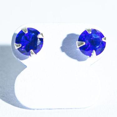 Imagem de Brinco Ponto de Luz Zircônia Safira Azul 5mm Prata 925 136805