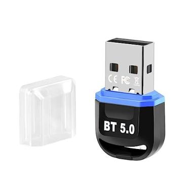 Imagem de XUSIJAKQ1 Módulo adaptador USB compatível com Bluetooth 5.0 Receptor de chave Transmissor de áudio Conector leve ajustável Tipo-C Interface PC
