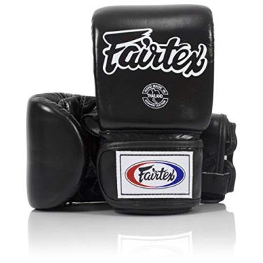 Imagem de Luvas de Muay Thai da Fairtex TGO3 TGT7 Treinamento e Bolsa de Sparring Luvas de Boxe para Kick Boxing MMA K1, TGO3 - Preto - XL