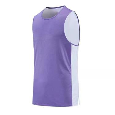 Imagem de Camiseta regata masculina Active Vest Body Shaper Muscle Fitness Slimming Workout Loose Fit Compressão, Roxo, XG