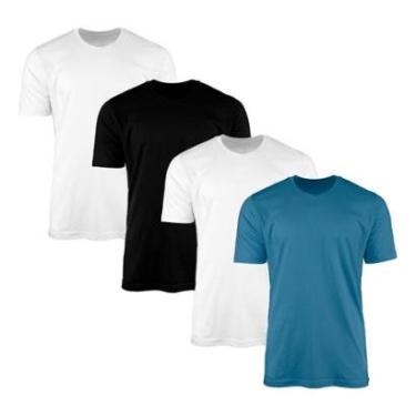 Imagem de Kit 4 Camisetas SSB Brand Masculina Lisa Básica 100% Algodão-Masculino
