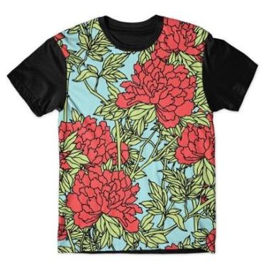 Imagem de Camiseta As Braba Masculina Flores Vermelha Full Print-Masculino