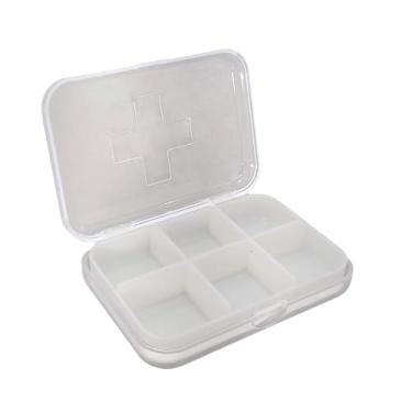 Imagem de Porta Comprimidos Semanal Caixinha de Remédio Organizador de Medicamento Estojo PilBox Diário Cápsulas Smart Manhã Tarde Noite E (PtaCOM-03Branco)