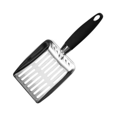 Imagem de Bothyi Cat Litter Sifter Cat Litter Scoop Scoop Pás Tela de malha Colher de fezes Limpador Kitty Cat Sand Toilet Portable Litter Scoop, Alça Preta