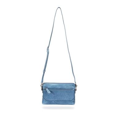 Imagem de Frye Carteira feminina Melissa Snap Card, Couro jeans lavado, One Size