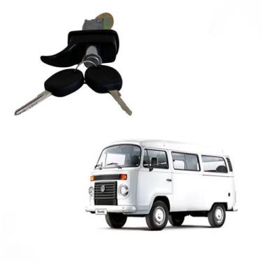 Imagem de Maçaneta Externa Com Chave Tampa Motor Vw Kombi Preta Até 96 - VLA, Ma