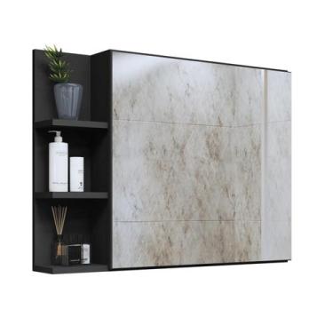 Imagem de Espelheira Suspensa Para Banheiro / Armario Closet Com Porta e Nichos 