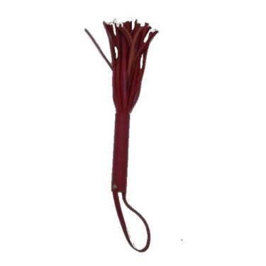 Imagem de Mini Flogger de tiras CH011 Couro Legítimo - Blood Art, Vermelho