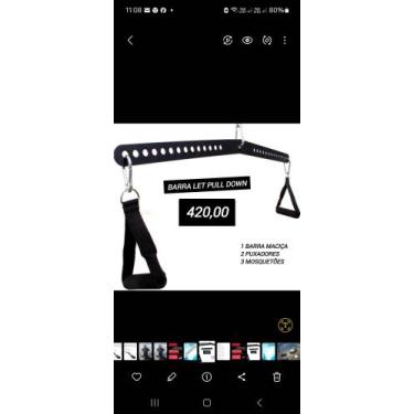 Imagem de Barra Musculação Let Pull Down para dorsal, peitoral, triceps, biceps,