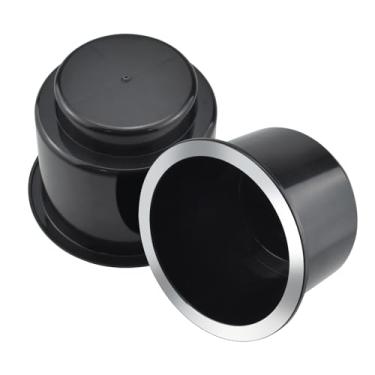 Imagem de SDTC Tech Suporte de copo preto para sofá, suporte universal de bebida para barcos, carros, sofás e carrinhos de golfe (2 peças)