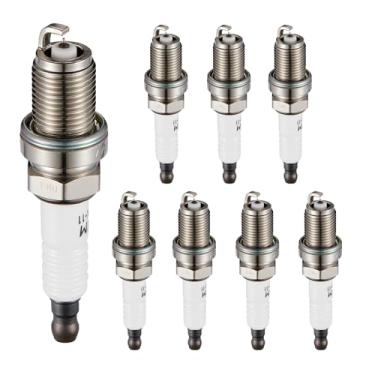 Imagem de SYKRSS Velas de ignição irídio 7090 pacote com 8 unidades compatíveis com Jaguar S-Type XJ8 XK8 XKR Mercedes-Benz CL500 S500 S420 CLK430 E430 ML430 C43 ML55 AMG INFINITI Lincoln 3.9L 4.0L 4.2L 4.3L