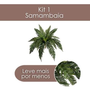 Imagem de Buque de Samambaia Planta Artificial Linha Premium Volumoso Com Toque 