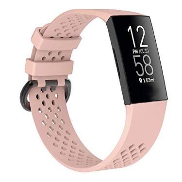 Imagem de Pulseiras de substituição compatíveis com Fitbit Charge 4/Fitbit Charge 3 para mulheres e homens, pulseiras esportivas de silicone para fitness para mulheres e homens, pequenas e grandes