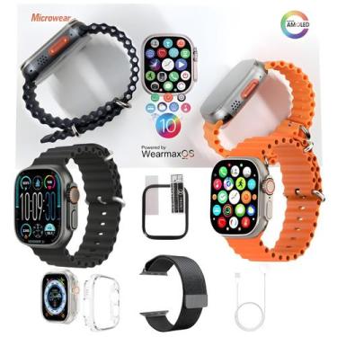 Imagem de Smart Watch W69 Ultra Max Serie 10 Original Nfc Gps Microwear Kit C/Pu