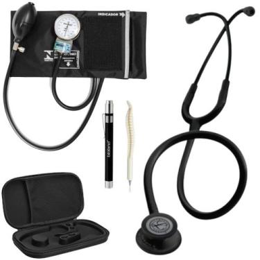 Imagem de Kit Estetoscópio Littmann Classic III + Esfigmomanômetro + Case + Lant