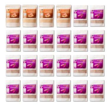 Imagem de Kit 24 Un Farinha Batata Doce Polpa Laranja e Roxa Pó 10.8kg - DAB Sup