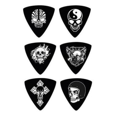 Imagem de Palhetas Colecionáveis Metal Bass Bk 1.14mm Com 6 - Dolphin