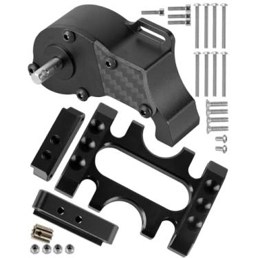 Imagem de RCMYou RC LCG Transmission Gearboxes Upgrades Part for 1/10 Axial SCX10 SCX10 II 90046 90047 RC Crawler Car,Aluminum Alloy Gearbox Transmission Hop Ups,Black