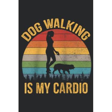 Imagem de Retro Dog Walker Pet Sitter Thank You Gifts Cardio Raglan Baseball Meme: Lined Journal Notebook To Do Schedule, Medium 6x9 Inches, 110 Pages, Printed Cover
