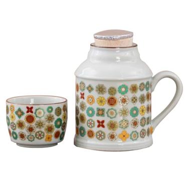 Imagem de Xícaras De Chá Vintage Com Tampa, Bule De Chá Chinês Para Casa, Conjunto De Caneca Portátil De Grande Capacidade(Style1)