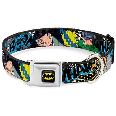 Imagem de Buckle-Down Coleira para cães com fivela de cinto de segurança – Batman e vilões 1 – 2,5 cm de largura – serve para pescoço de 22,8 a 38,1 cm – Pequena