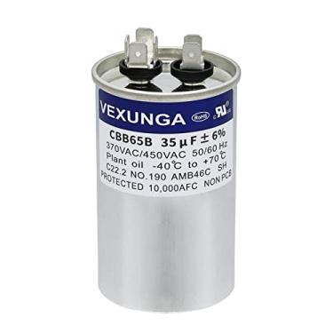 Imagem de VEXUNGA 35Uf 35 Mfd 370Vac 440Vac 450Vac 50/60Hz Cbb65 Cbb65B Capacitor de Partida para Unidade Ca Partida do Motor do Ventilador Ou Bomba de Piscina Ou Condensador de Ar Direto Frio