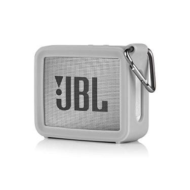 Imagem de TXEsign Estojo de transporte de silicone protetor de viagem compatível com alto-falante portátil à prova d'água GO 2 (cinza)