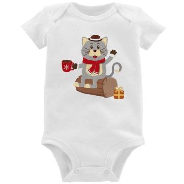 Imagem de Body Bebê Gatinho Simpático - Foca na Moda, Branco, G