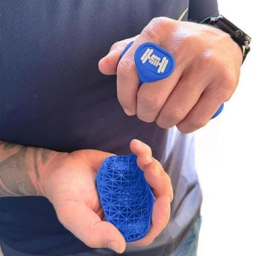 Imagem de Hands Grip Par de Luvas para Academia Confortável Meio dos Dedos Trein