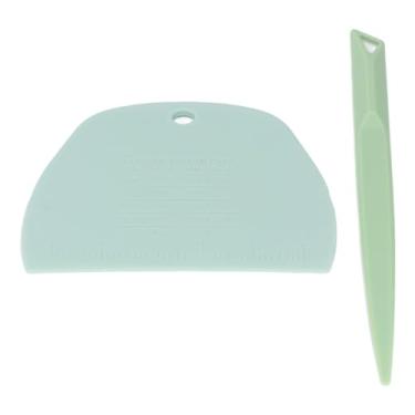 Imagem de Raspador de massa, tigela de plástico, raspador de bolo, cortador de alimentos multifuncional para fazer pão e cobertura, amantes de culinária (verde)