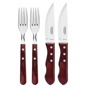 Imagem de Jogo Para Churrasco 4 Peças Inox Polywood Tramontina 21198708, 3