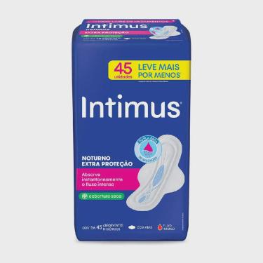 Imagem de Absorvente externo intimus gel noturno cobertura seca com abas 45 unidades