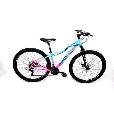 Imagem de Bicicleta Absolute Hera Aro 29 Quadro 17 Alumínio Azul e Rosa 21V.