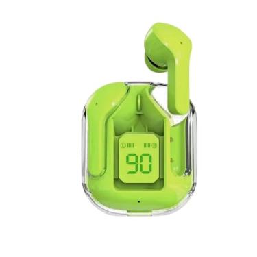 Imagem de Fone de Ouvido Bluetooth AIR30 ULTRAPODS MAX, Intra Auricular, Case de Carregamento Transparente com LED Digital (VERDE)