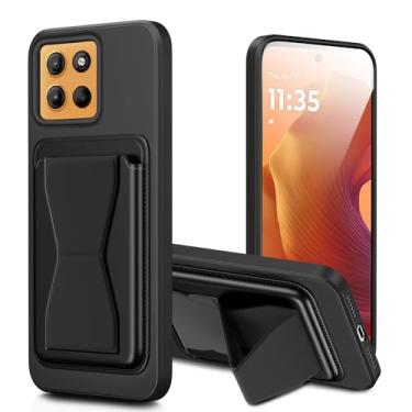 Imagem de Kaotengwo Capa para celular Motorola Moto G15, suporte para cartão com suporte para Motorola Moto G15 capa - preta