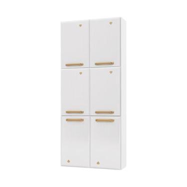 Imagem de Paneleiro Duplo para Cozinha de Aço com 6 Portas 70cm Multimóveis Cr20363 Branco