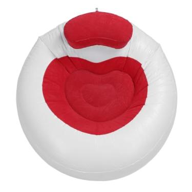 Imagem de Sofá Inflável do Coração Amoroso CH - Lounge Portátil de Pvc Aconchegante para Sala de Ing, Varanda, Relaxamento Ao Ar Livre, Vermelho (Vermelho)