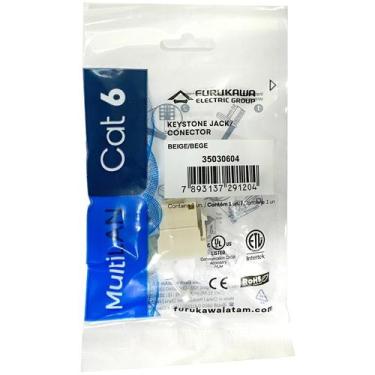 Imagem de 10un Conector Rj45 Femea Cat6 Keystone Furukawa Multilan
