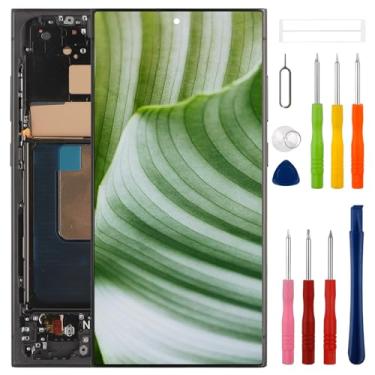 Imagem de [Com moldura] [Suporte a função de impressão digital] Conjunto de digitalizador de tela sensível ao toque SWARK OLED para substituição de digitalizador de tela sensível ao toque S24 com kit de