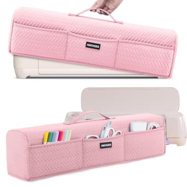 Imagem de AMOIGEE Capa contra poeira elástica e lavável para Cricut Maker 4, Cricut Explore 4, Cricut Explore Air 2, Cricut Maker 3 – Capa de máquina cortada com bolsos para acessórios, suprimentos e