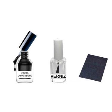 Imagem de Tinta Retoque Tira Risco Carro Chevrolet - Preto Ouro Negro  - Jhow Ad