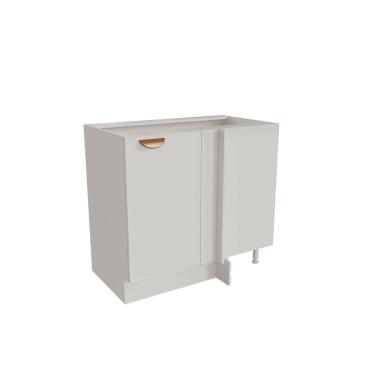 Imagem de Balcão De Canto Reto Sem Tampo 1 Porta Arizona Cabecasa Madeiramadeira Branco-cobre